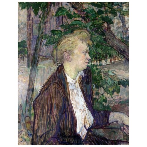    ,    (Woman seated in a Garden) -  30. x 39. 1210