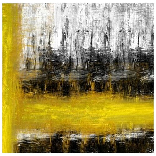    -   (Yellow and black abstract composition) 61. x 60. 2610