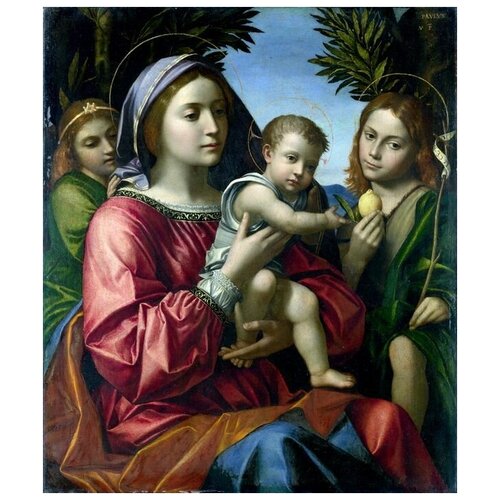         (The Virgin and Child with the Baptist and an Angel)   40. x 47. 1640