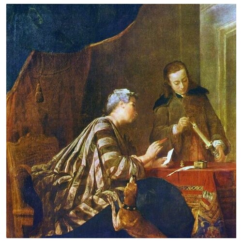       (Lady Sealing a Letter)     50. x 51. 2030