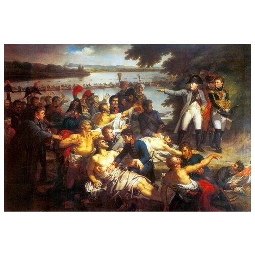           (The return of Napoleon to the island of Lobau after the Battle)   44. x 30. 1330
