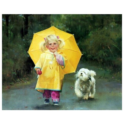       (Girl with dog)   50. x 40. 1710