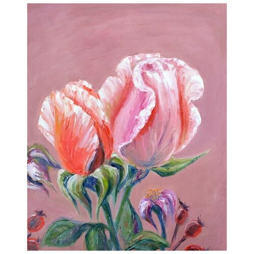      (Pink flowers) 6 30. x 37. 1190